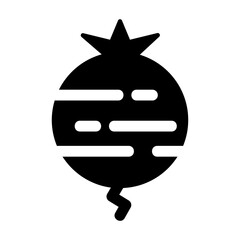 Beetroot Glyph Icon Vector