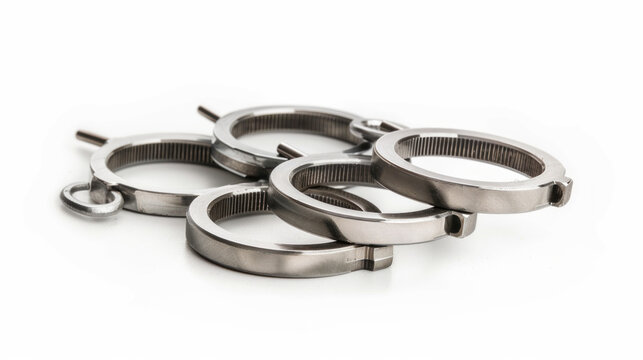 Engine piston ring expanders for removing piston rings isolated on white background