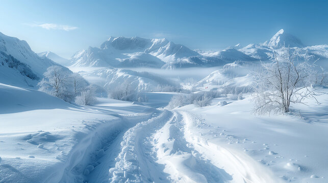 雪山の光景