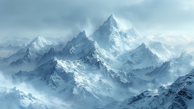 雪山の光景