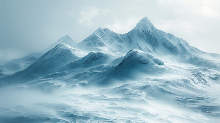 Fototapeta premium 雪山の光景