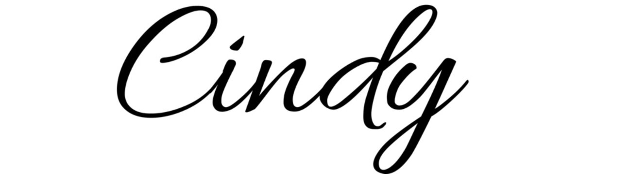 Cindy - colore nero - parola nome scritta - ideale per websites, presentazioni, biglietti, banners, sweatshirt, stampe, cricut, silhouette, sublimazioni, etichette, adesivi