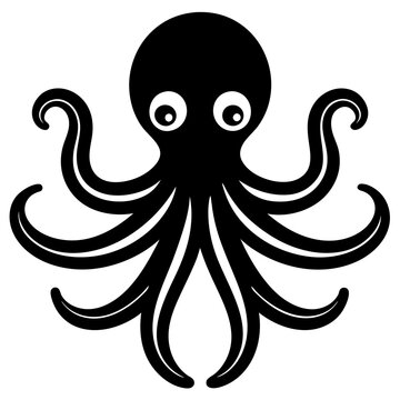 recommend clip art: simple clean octopus icon, flat icon