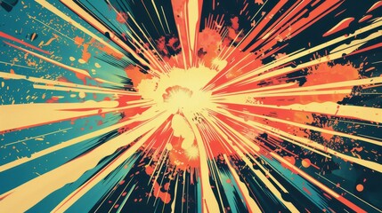 Abstract Explosion of Color and Light