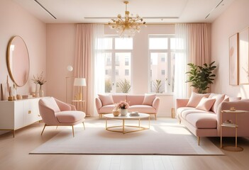 white and gold theme modern interior design