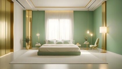 white and gold theme modern interior design