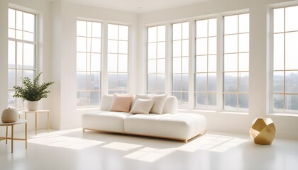 white and gold theme modern interior design