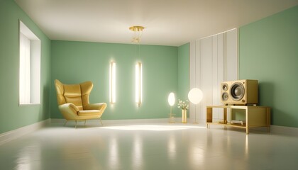 white and gold theme modern interior design