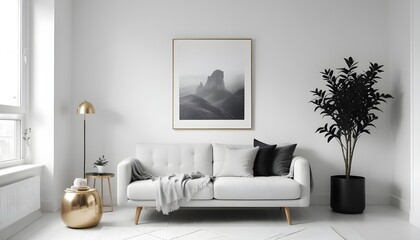 white and gold theme modern interior design