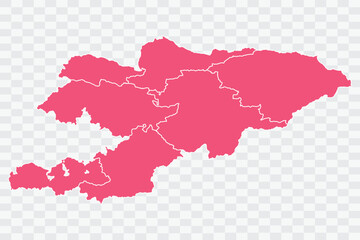 Kyrgyzstan Map punch Color Background quality files png Art & Illustration
