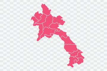 Obraz premium Laos Map punch Color Background quality files png Art & Illustration