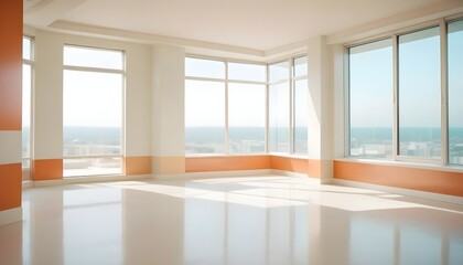 Obraz premium white and gold theme modern interior design