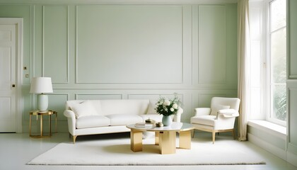 white and gold theme modern interior design