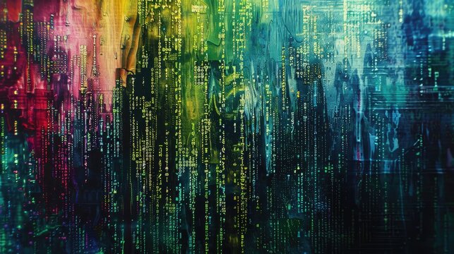 Code programming abstract background. Generative AI