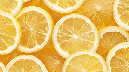 A Close-Up of Freshly Cut Lemon Slices