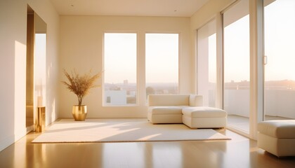 white and gold theme modern interior design