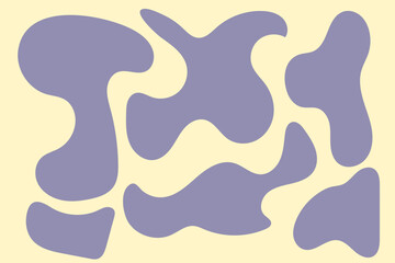 Freeform blob shapes. Abstracts amoeba shapes, freeform organic elements.
