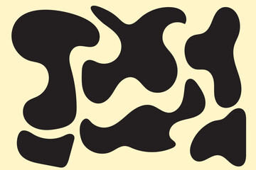 Freeform blob shapes. Abstracts amoeba shapes, freeform organic elements.