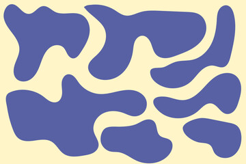 Freeform blob shapes. Abstracts amoeba shapes, freeform organic elements.