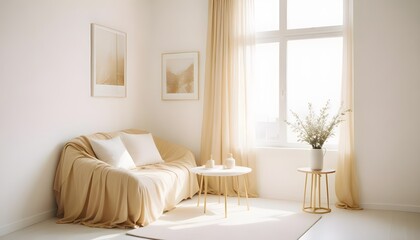 white and gold theme modern interior design