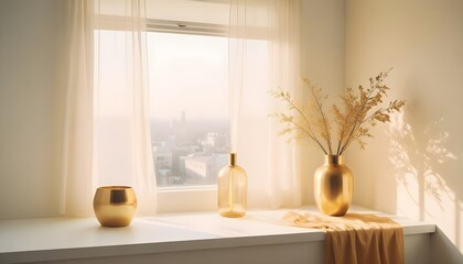 white and gold theme modern interior design