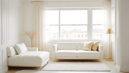 white and gold theme modern interior design