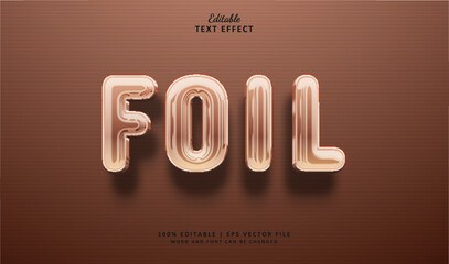 Foil editable text effect style 3d balloon © Navy Graphic