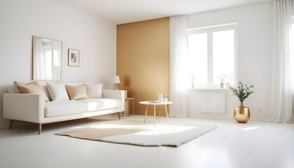 white and gold theme modern interior design