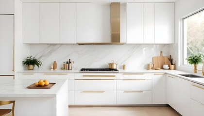white and gold theme modern interior design