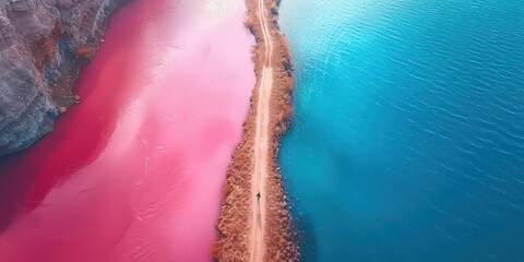 A Lonely Path Between Pink and Blue Waters