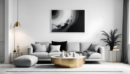 white and gold theme modern interior design