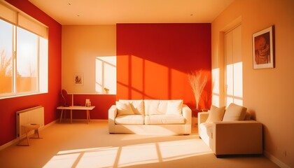 Fototapeta premium white and gold theme modern interior design