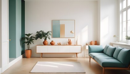 Fototapeta premium white and gold theme modern interior design