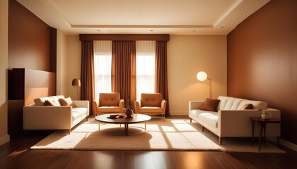 Fototapeta premium white and gold theme modern interior design