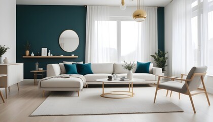 white and gold theme modern interior design