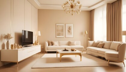 white and gold theme modern interior design