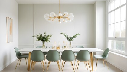 white and gold theme modern interior design