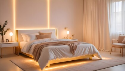 white and gold theme modern interior design