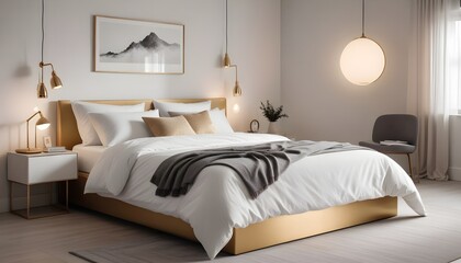 white and gold theme modern interior design