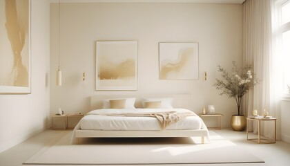 white and gold theme modern interior design