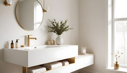 white and gold theme modern interior design