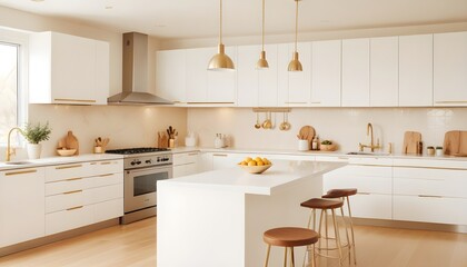 white and gold theme modern interior design