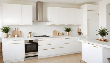 white and gold theme modern interior design