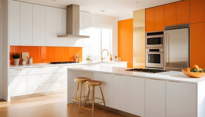 white and gold theme modern interior design