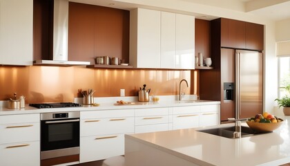 white and gold theme modern interior design