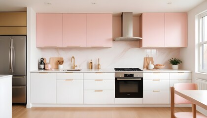 Fototapeta premium white and gold theme modern interior design