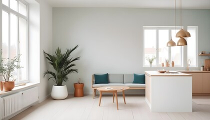 Fototapeta premium white and gold theme modern interior design