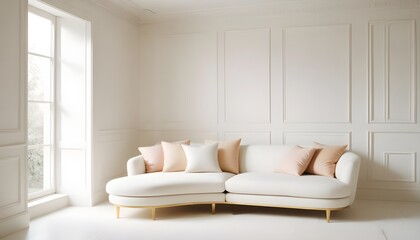 white and gold theme modern interior design