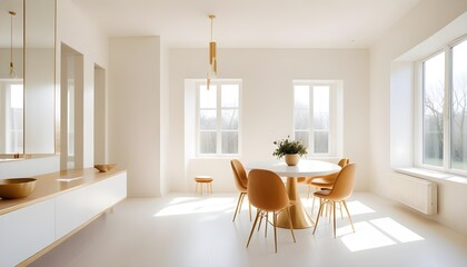 white and gold theme modern interior design