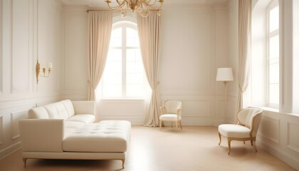 white and gold theme modern interior design